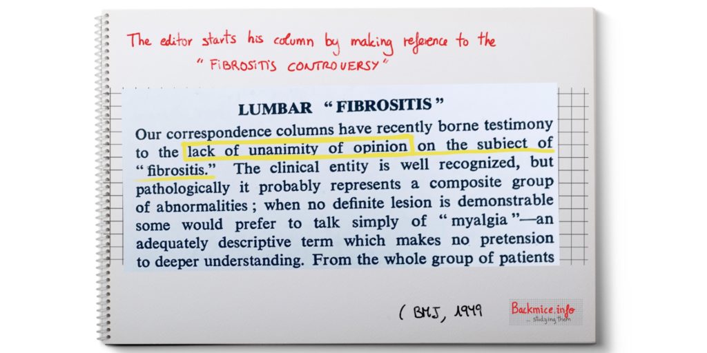 lumbar fibrositis